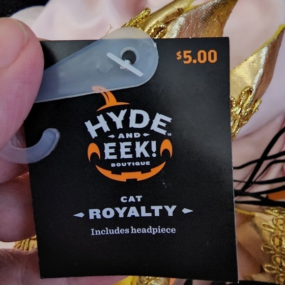 NWT Hyde & Eek! Boutique Cat Crown Royalty Pet Halloween Costume King Queen New - Picture 4 of 5